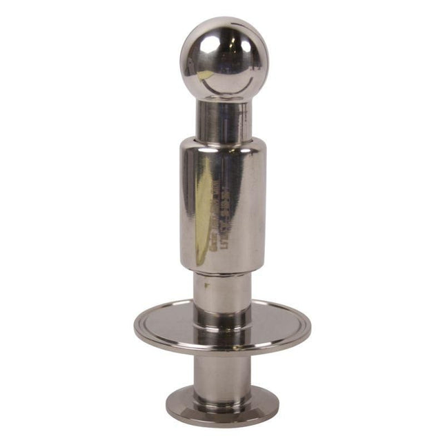 Rotating CIP Spray Ball | Tri Clamp 2 in. x 7.5 in. TTW w/ 1.75 in. Ball - SS304