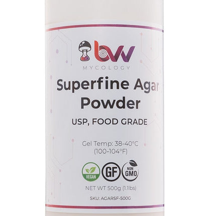 Superfine Agar Powder for Mushrooms Mycology Petri Dishes New Products BVV 500 Grams 