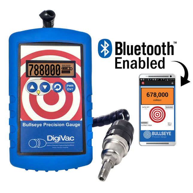 Bullseye Precision Gauge with Bluetooth | Wireless Vacuum Gauge NPT, KF25