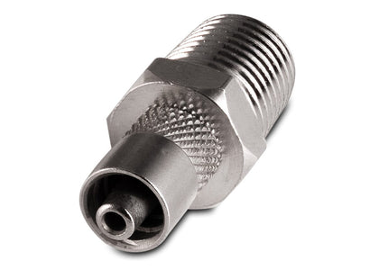 Male Luer to 1/4 NPT Male Nickle Plated Brass