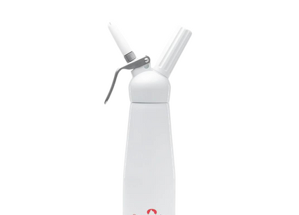 White Kitchen Whip Aluminum Dispenser 1 Pint & 1 Liter