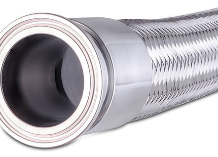 1.5" Tri-Clamp Stainless Steel Braided Hose with Convoluted PTFE Liner