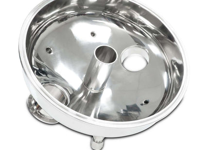 BVV Compression 10" Tri-Clamp x (2) 2" Tri-Clamp x (1) 1.5" TriClamp x (2) 3/8" Compression x 1/4" Compression x 1/2" Compression Hemispherical Lid