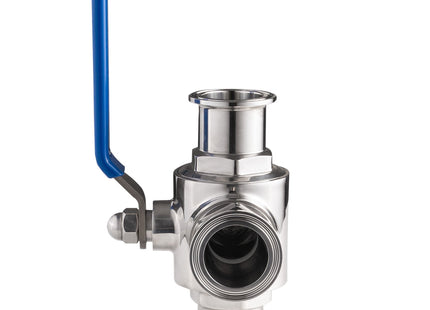 Sanitary 3-Way Ball Valve 4" Tri-Clamp