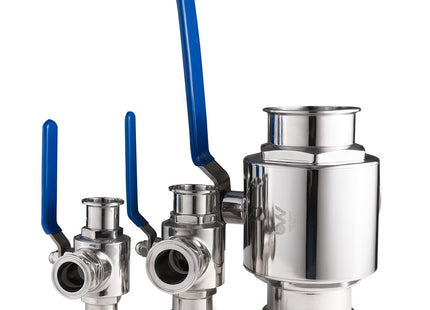 Sanitary 3-Way Ball Valve 4" Tri-Clamp