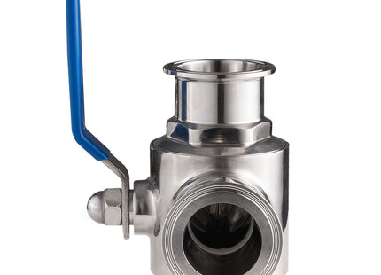 Sanitary 3-Way Ball Valve 4" Tri-Clamp