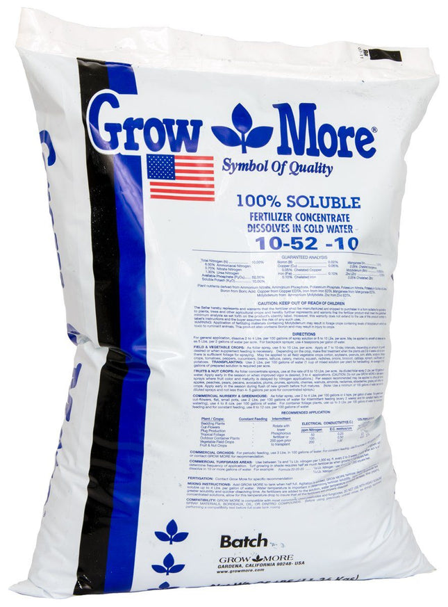 Grow More Water Soluble 10-52-10, 25 lbs Grow More 