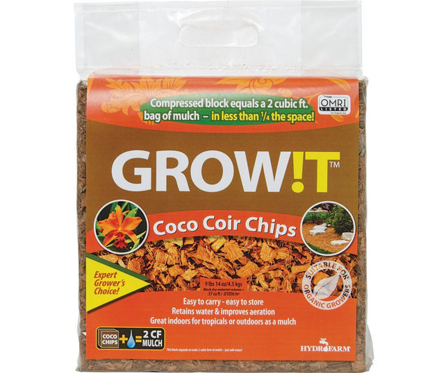 GROW!T Organic Coco Coir Planting Chips, Block GROW!T 