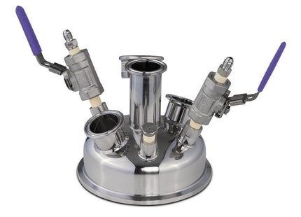 6" Pre-Built Hemispherical Lid with BVV 316SS Full Bore Valves