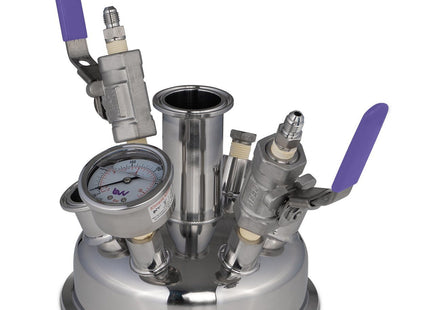 6" Pre-Built Hemispherical Lid with BVV 316SS Full Bore Valves