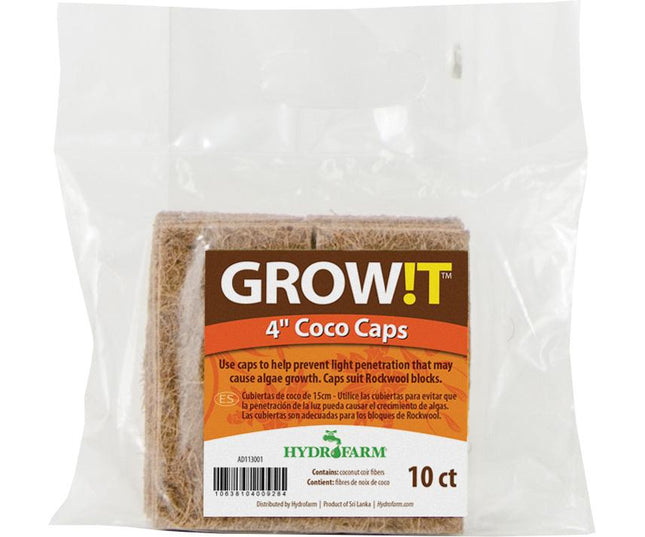 GROW!T Coco Caps, 4", pack of 10 GROW!T 