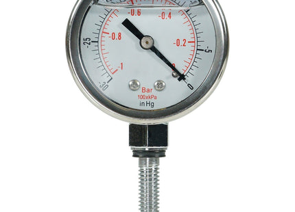 Glycerine Filled  Vacuum Gauge Custom, for our Chamber Lids Only