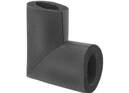 Flexible Rubber Foam Pipe Insulation Elbow, 1/2" Thick Wall, 1-3/8" ID