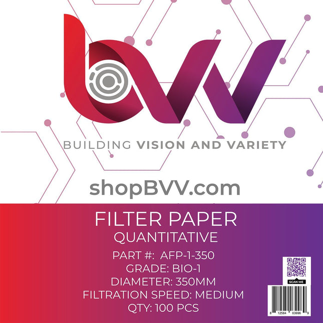 Ashless Filter Papers - 350MM - Quantitative Shop All Categories BVV Grade 1 - Medium - 1um 