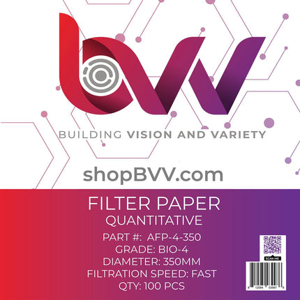 Ashless Filter Papers - 350MM - Quantitative Shop All Categories BVV Grade 4 - Fast - 20-25um 