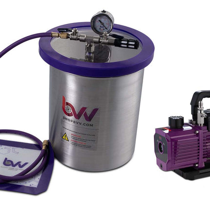 Best Value Vacs 3 Gallon Stainless Steel Vacuum Chamber and V4D 4CFM Two Stage Vacuum Pump Kit Shop All Categories BVV 