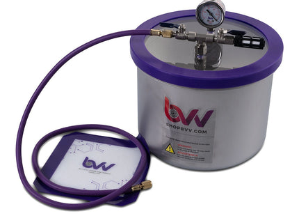 Best Value Vacs 3 Gallon WIDE Stainless Steel Vacuum Chamber W/GLASS LID