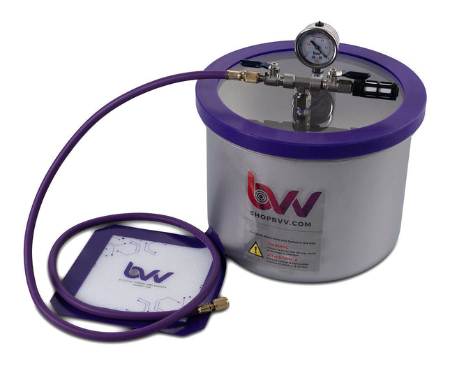 Best Value Vacs 3 Gallon WIDE Stainless Steel Vacuum Chamber W/GLASS LID Shop All Categories BVV 