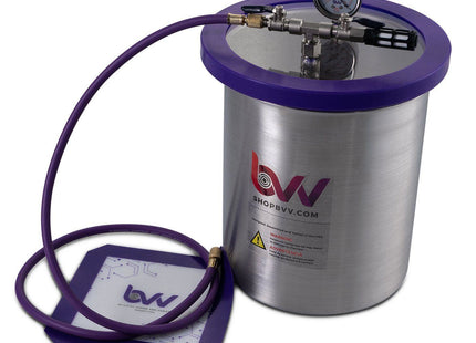 Best Value Vacs 3 Gallon Stainless Steel Vacuum Chamber W/GLASS LID