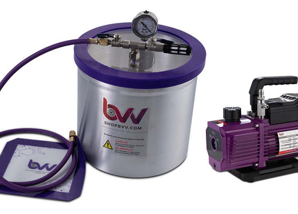 Best Value Vacs 3 Gallon Aluminum Vacuum Chamber and Vacuum Pump Kit
