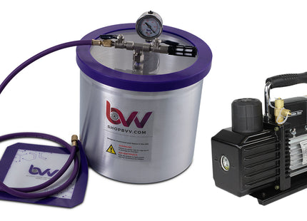 Best Value Vacs 3 Gallon Aluminum Vacuum Chamber and Vacuum Pump Kit