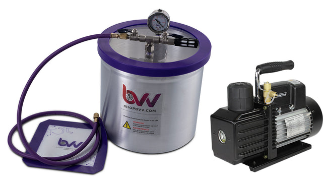 Best Value Vacs 3 Gallon Aluminum Vacuum Chamber and Vacuum Pump Kit Shop All Categories BVV 3CFM Single Stage Pump 
