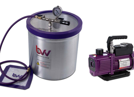 Best Value Vacs 5 Gallon Aluminum Vacuum Chamber and Vacuum Pump Kit