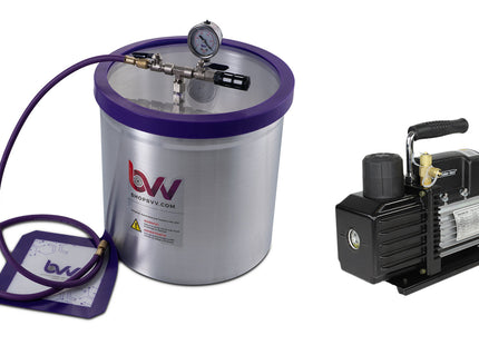 Best Value Vacs 5 Gallon Aluminum Vacuum Chamber and Vacuum Pump Kit