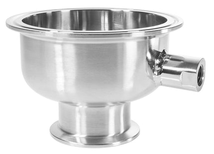 Hemispherical Tri-Clamp Reducer with 1/4" FNPT Side Port