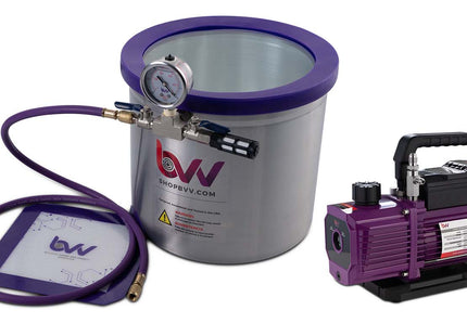 Best Value Vacs 5 Gallon SIDEMOUNT Aluminum Vacuum Chamber and Vacuum Pump Kit