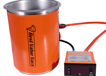2QT Stainless Tall Vacuum Chamber Digital Heating Jacket