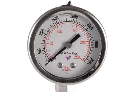 Oil Filled Vacuum/Pressure Gauge - Bottom Mount - 1/4" MNPT