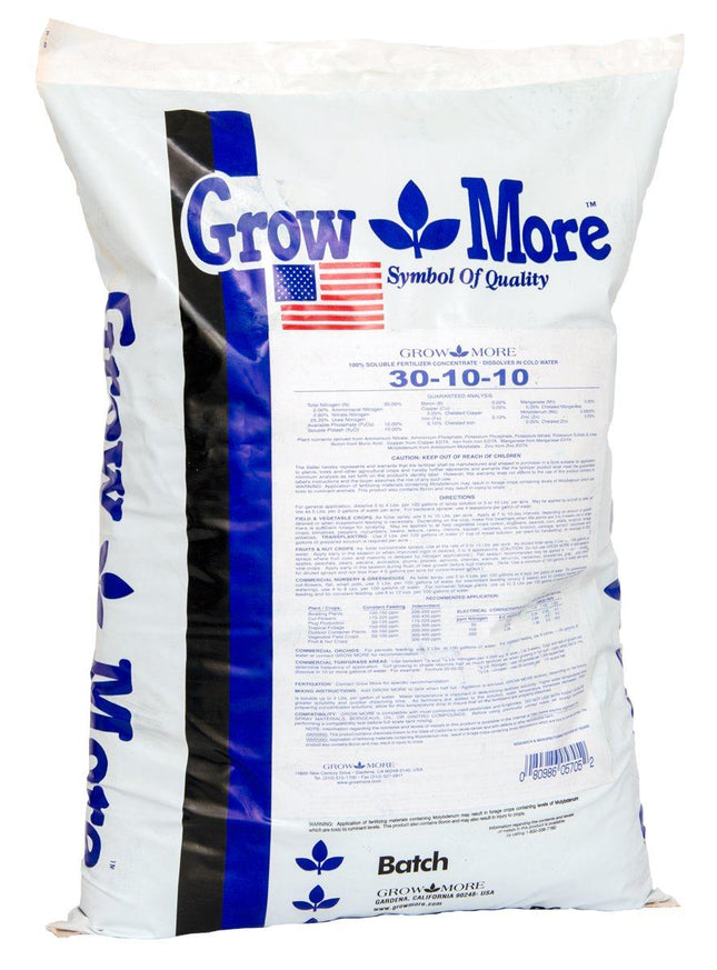 Grow More Water Soluble 30-10-10, 25 lbs Grow More 