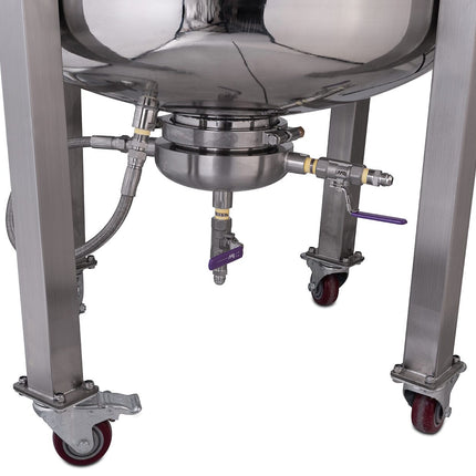 Pre-Built 150L 304SS Jacketed Collection and Storage Vessel with 12" Tri-Clamp Port and Locking Casters Shop All Categories BVV 