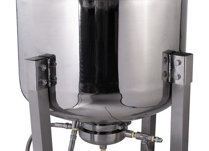 Pre-Built 150L 304SS Jacketed Collection and Storage Vessel with 12" Tri-Clamp Port and Locking Casters