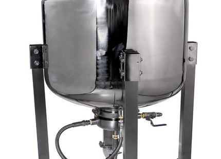 Pre-Built 150L 304SS Jacketed Collection and Storage Vessel with 12" Tri-Clamp Port and Locking Casters