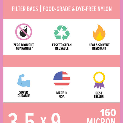 3.5" x 9" ROSIN BAGS