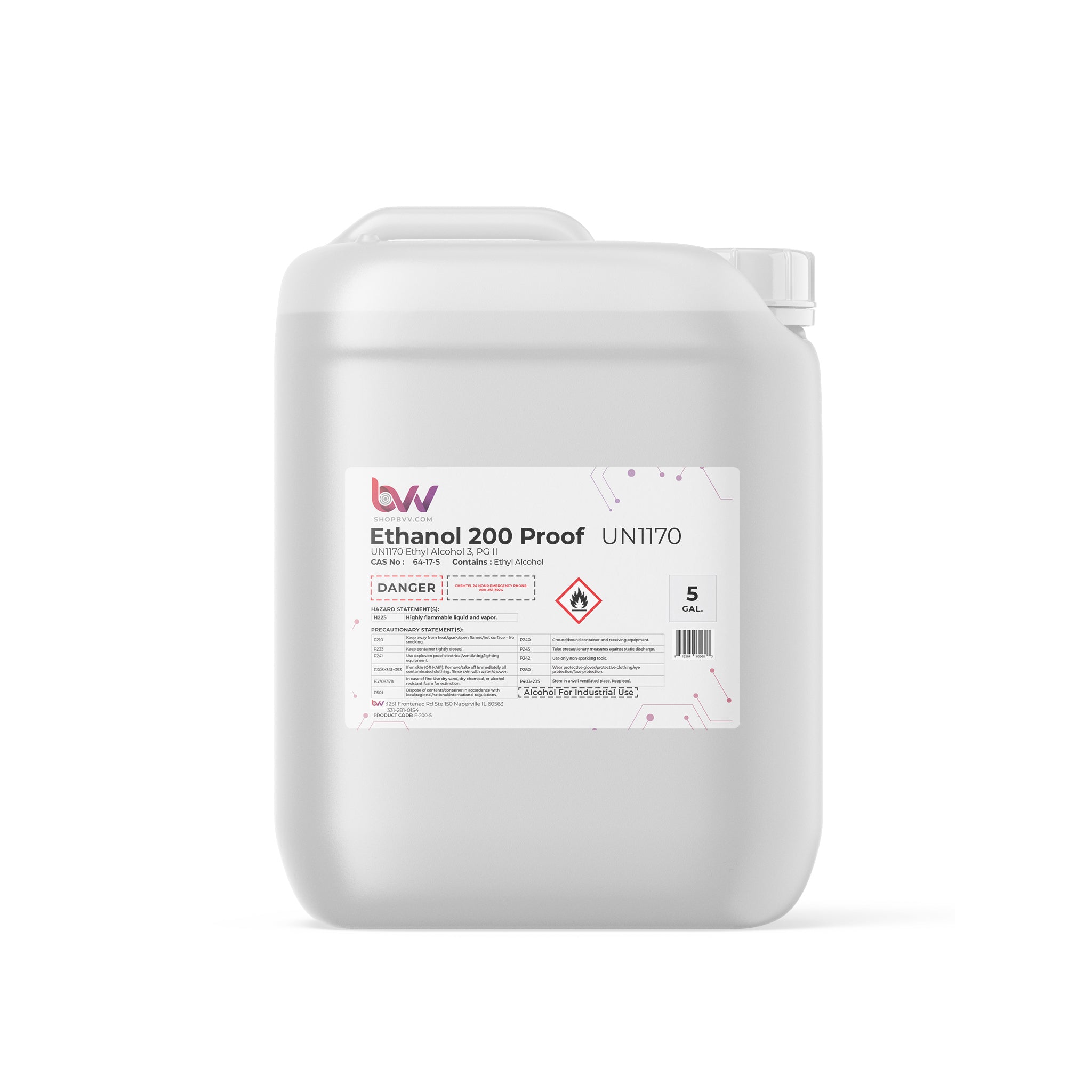 BVV™ Food & Lab Grade 200 Proof Ethanol - 99.97% - USP-NF, Kosher - Excise Tax Included