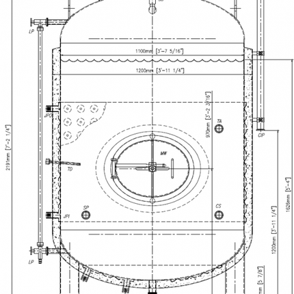 10 bbl Brite Tank | Jacketed - Stainless Steel