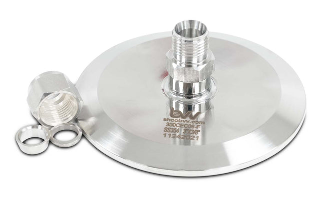 1/2" Compression End Cap 1.5" Triclamp