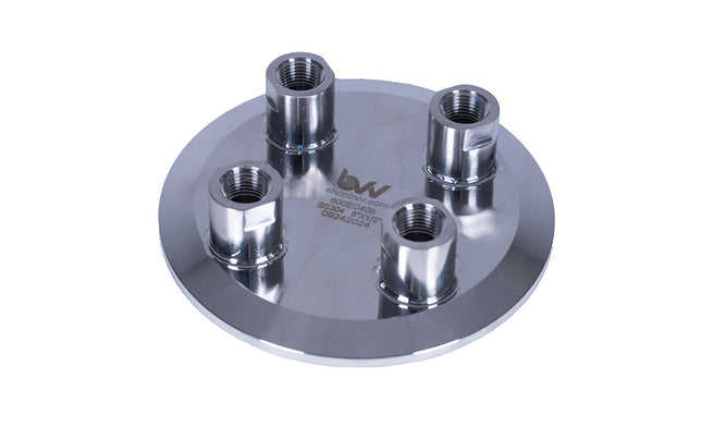 6" Tri-Clamp Endcap w/ (4) 1/4" FNPT Ports