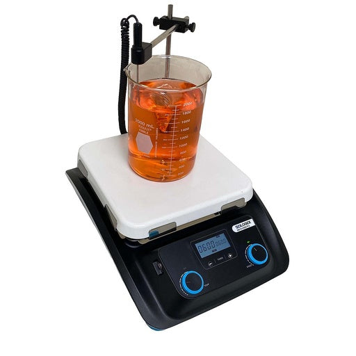SCILOGEX SCI500HS-Pro LCD Digital 10 x 10 Magnetic Hotplate Stirrer, ceramic-glass plate, 110V, 50/60Hz US Plug
