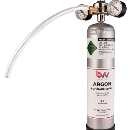 Argon Gas 99.5% - Pure gas for preserving terpenes in flowers and concentrates New Products BVV 103 Liters With Regulator 