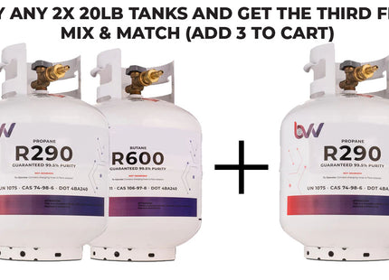 20LB High Purity USA PROPANE R290 - 99.5% Guaranteed - Buy 2 Get 1 Free (Add 3 To Cart)