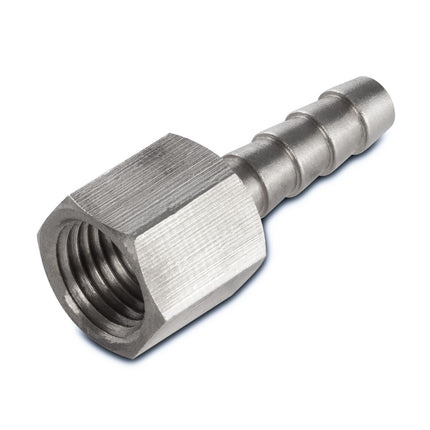 Nickel Plated Brass 1/4" NPT Female to 1/4" Barb Fitting
