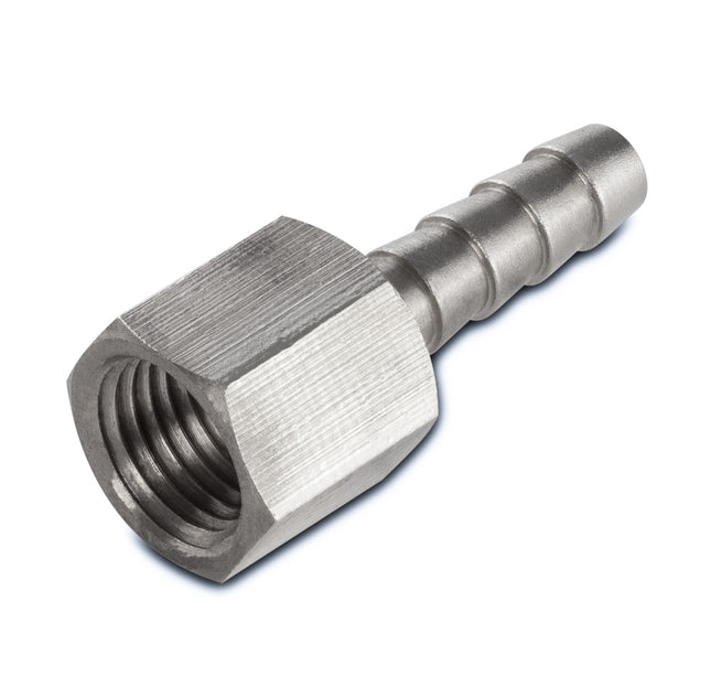 Nickel Plated Brass 1/4" NPT Female to 1/4" Barb Fitting