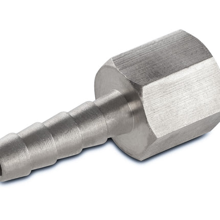 Nickel Plated Brass 1/4" NPT Female to 1/4" Barb Fitting
