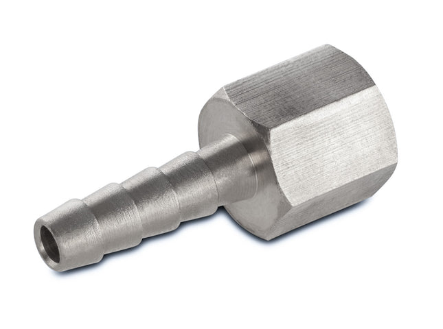 Nickel Plated Brass 1/4" NPT Female to 1/4" Barb Fitting