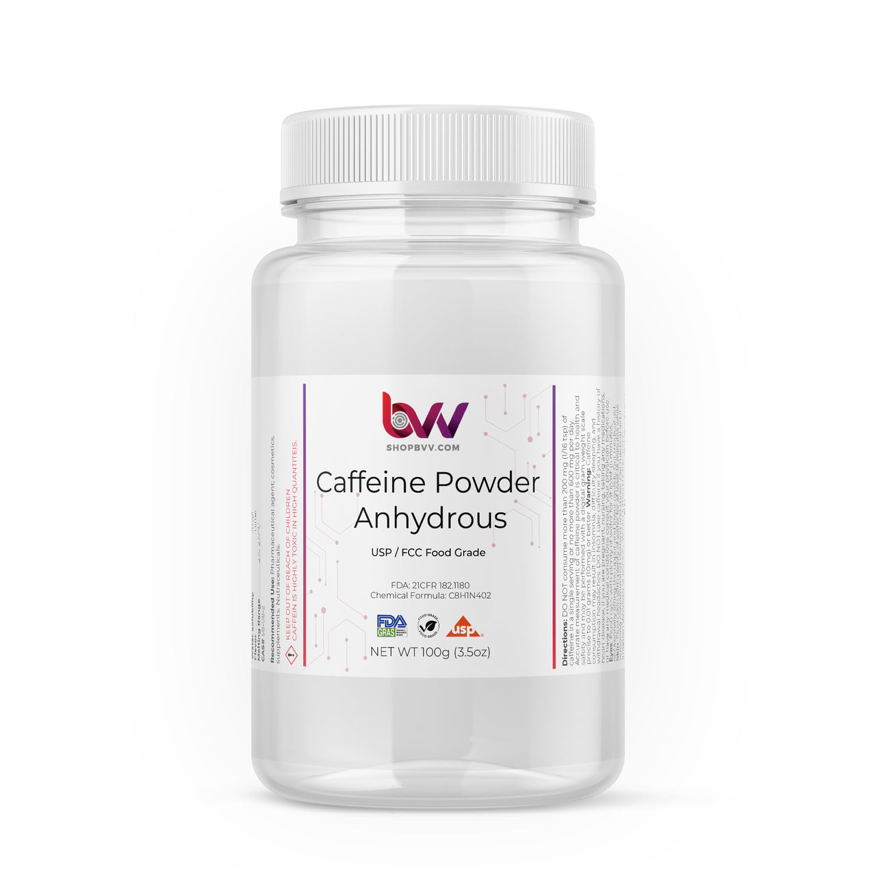 Caffeine Powder ≥99.0% USP/FCC/Food Grade – BVV