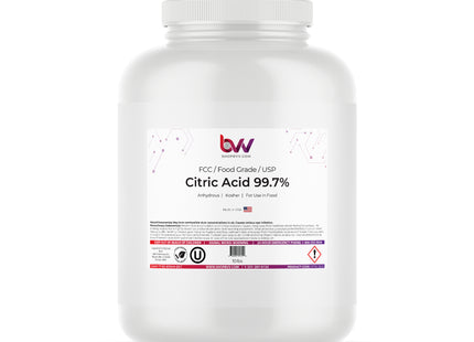 Citric Acid 97% USA - High Purity - Anhydrous FCC, USP, Kosher